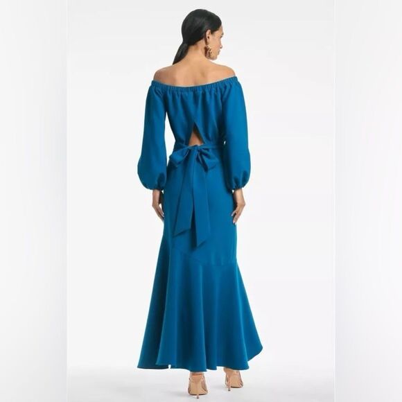 Sachin & Babi Kai Mermaid Off The Shoulder Dress in Moroccan Blue Size 4 NEW - Picture 8 of 10